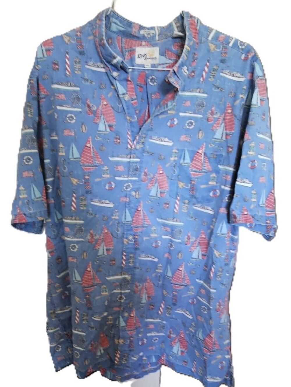 Mens Reyn Spooner American Nautical Aloha Shirt - Good Condition - 3XL